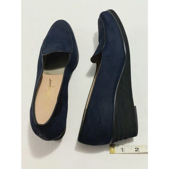 Salvatore Ferragamo shoes Loafers blue wedge - Picture 8 of 12